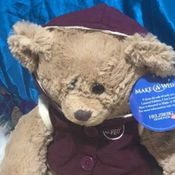 NWT📌Animal Adventure  Helzberg Diamond 2012 "Make a wish" I Am Loved Teddy Bear - Picture 2 of 10